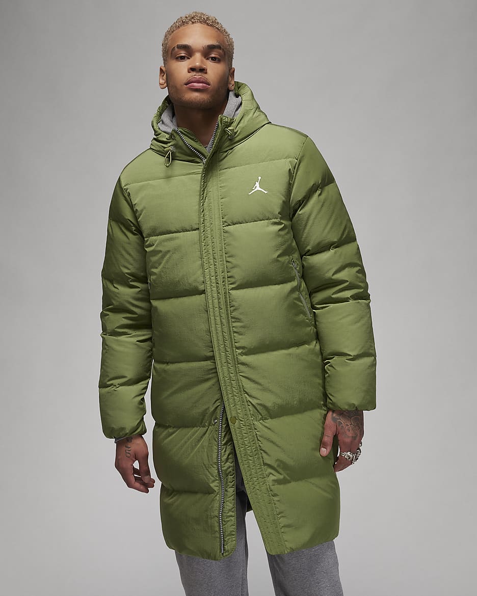 Olive down parka deals